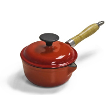 Cast Iron Enamel Sauce Pan w/ Lid 15cm